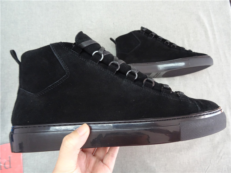Super Perfect Balenciaga Arena Black High Sneakers