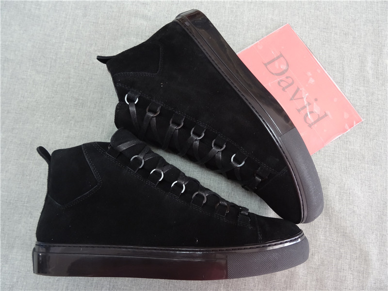 Super Perfect Balenciaga Arena Black High Sneakers
