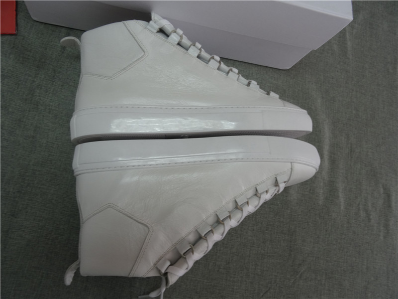 Updated Super Perfect Balenciaga Arena Leather White High Sneakers