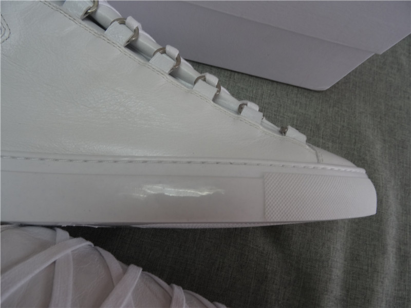 Updated Super Perfect Balenciaga Arena Leather White High Sneakers
