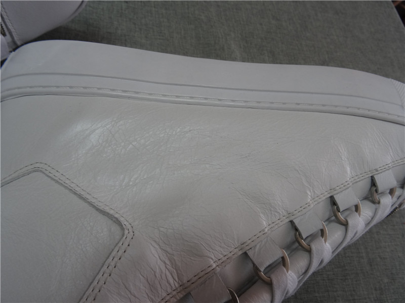 Updated Super Perfect Balenciaga Arena Leather White High Sneakers