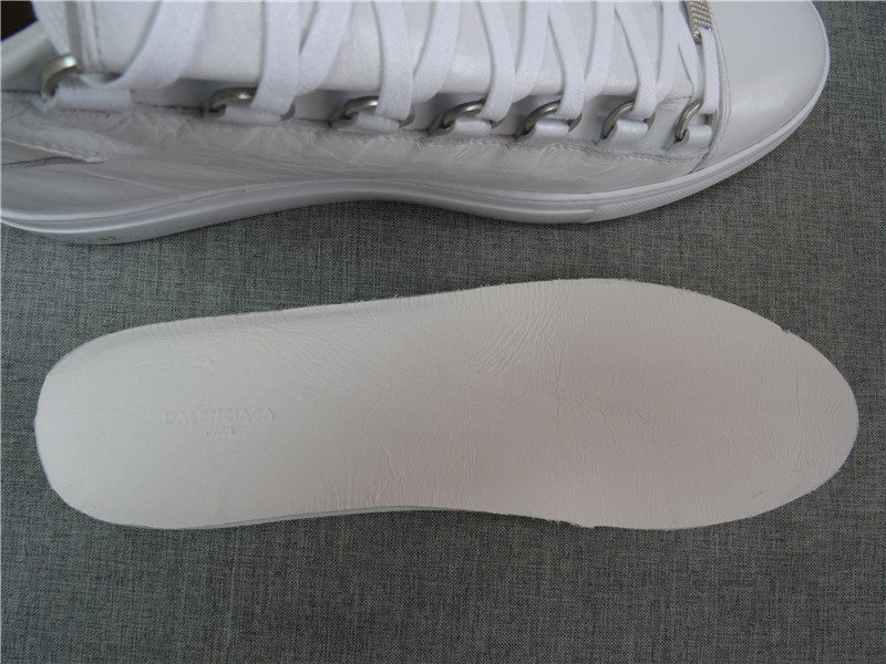 Updated Super Perfect Balenciaga Arena Leather White High Sneakers