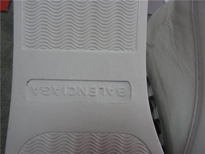 Updated Super Perfect Balenciaga Arena Leather White High Sneakers