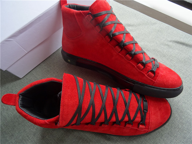 Super Perfect Balenciaga Arena Red High Sneakers