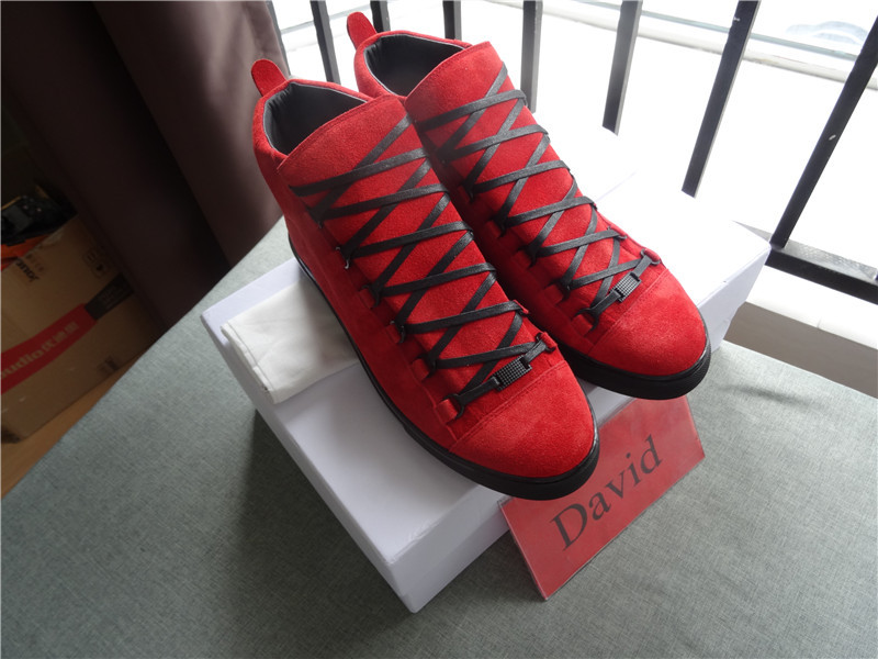 Super Perfect Balenciaga Arena Red High Sneakers