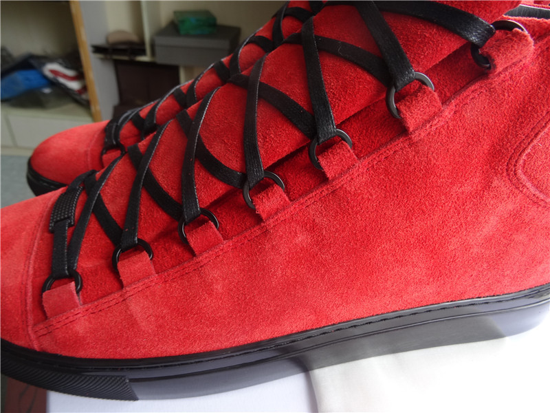 Super Perfect Balenciaga Arena Red High Sneakers