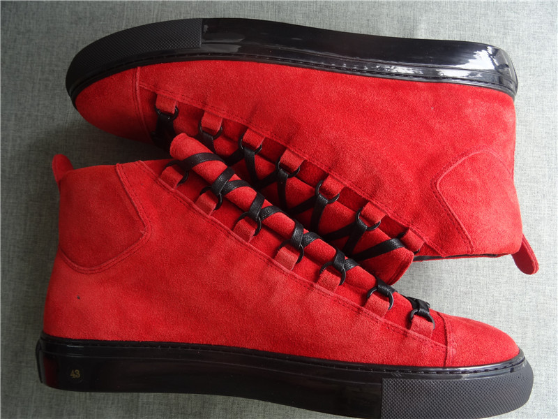Super Perfect Balenciaga Arena Red High Sneakers