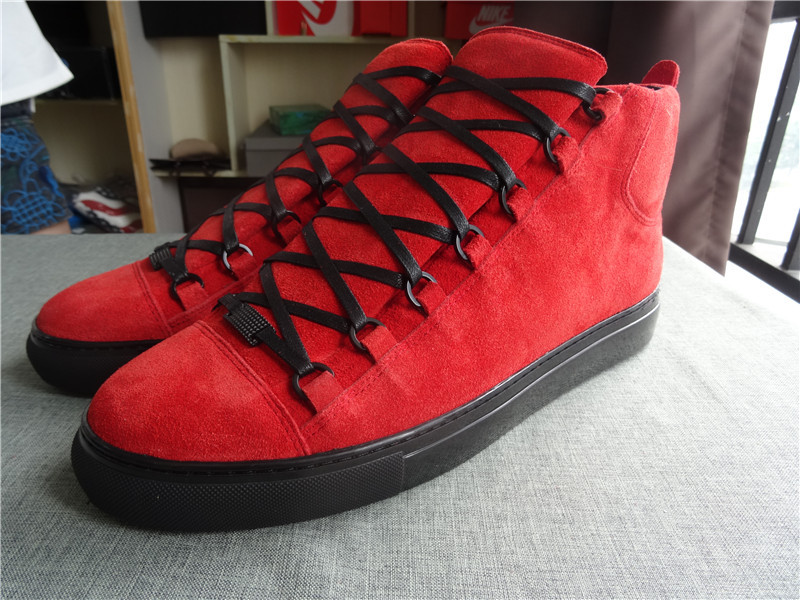 Super Perfect Balenciaga Arena Red High Sneakers