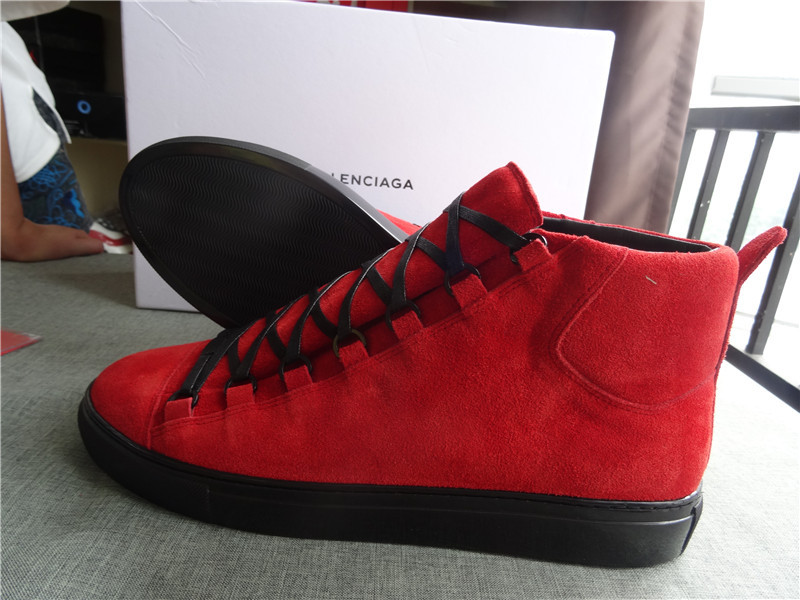 Super Perfect Balenciaga Arena Red High Sneakers