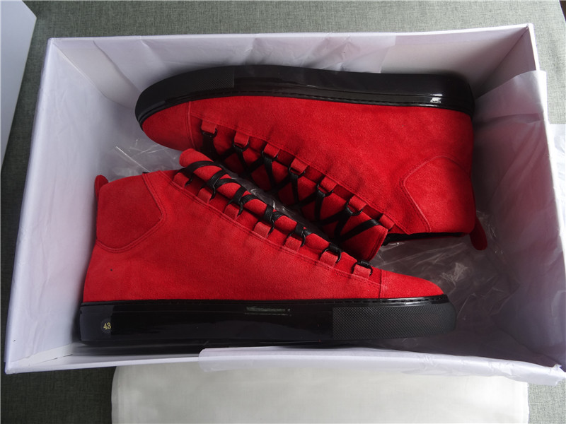 Super Perfect Balenciaga Arena Red High Sneakers