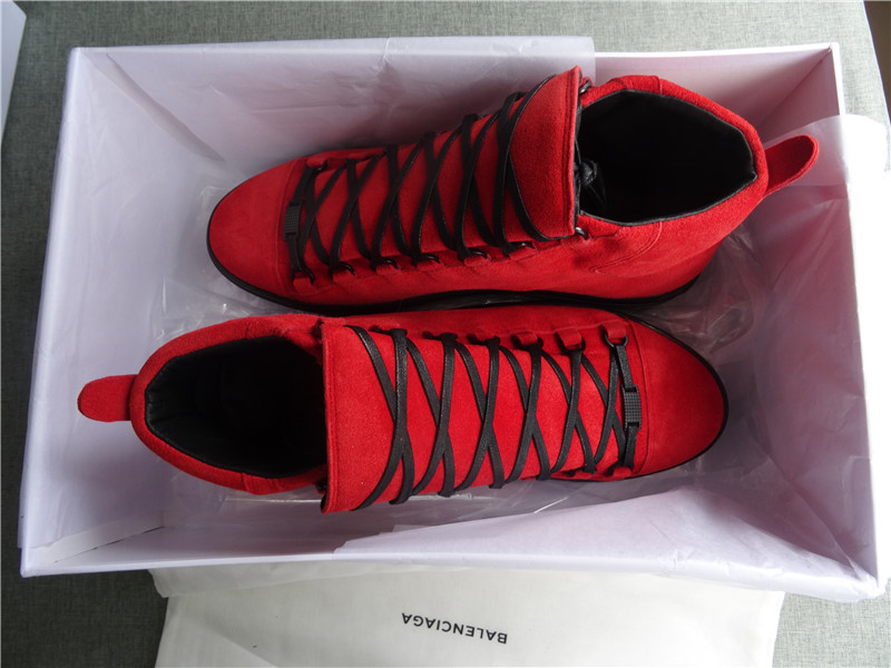 Super Perfect Balenciaga Arena Red High Sneakers