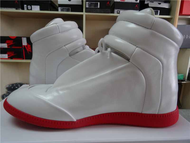 Super Max Perfect Martin Margiela High Patent Leather White