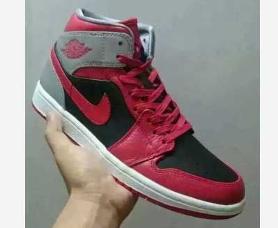 Authentic Air Jodan 1s Black Red Silver 3m