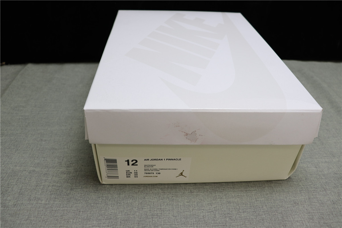 Authentic Air Jordan 1 High Pinnacle White Gold