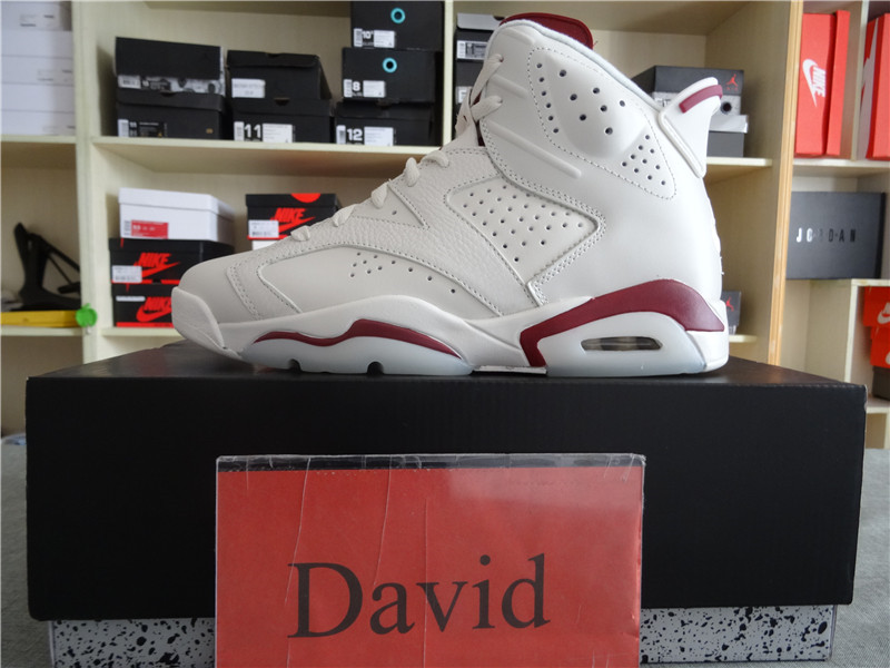 Authentic Air Jordan 6 Maroon