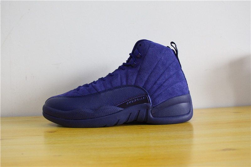 Authentic Air Jordan 12 Blue Suede