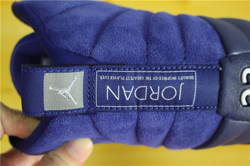 Authentic Air Jordan 12 Blue Suede