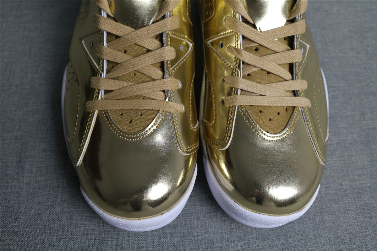 Authentic Air Jordan 6 Pinnacle Metallic Glod Aj6