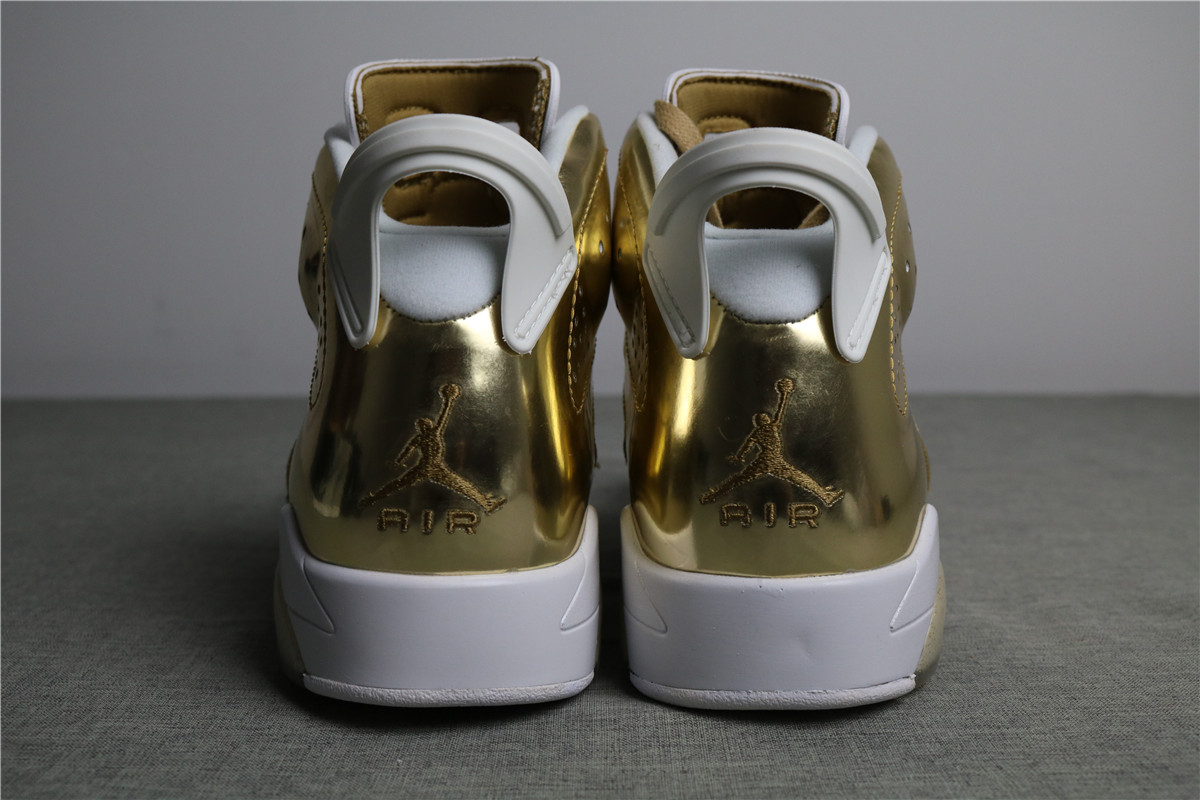 Authentic Air Jordan 6 Pinnacle Metallic Glod Aj6