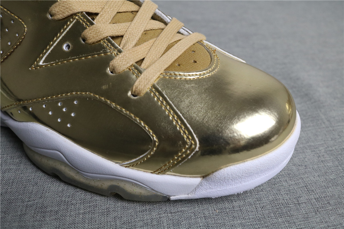 Authentic Air Jordan 6 Pinnacle Metallic Glod Aj6