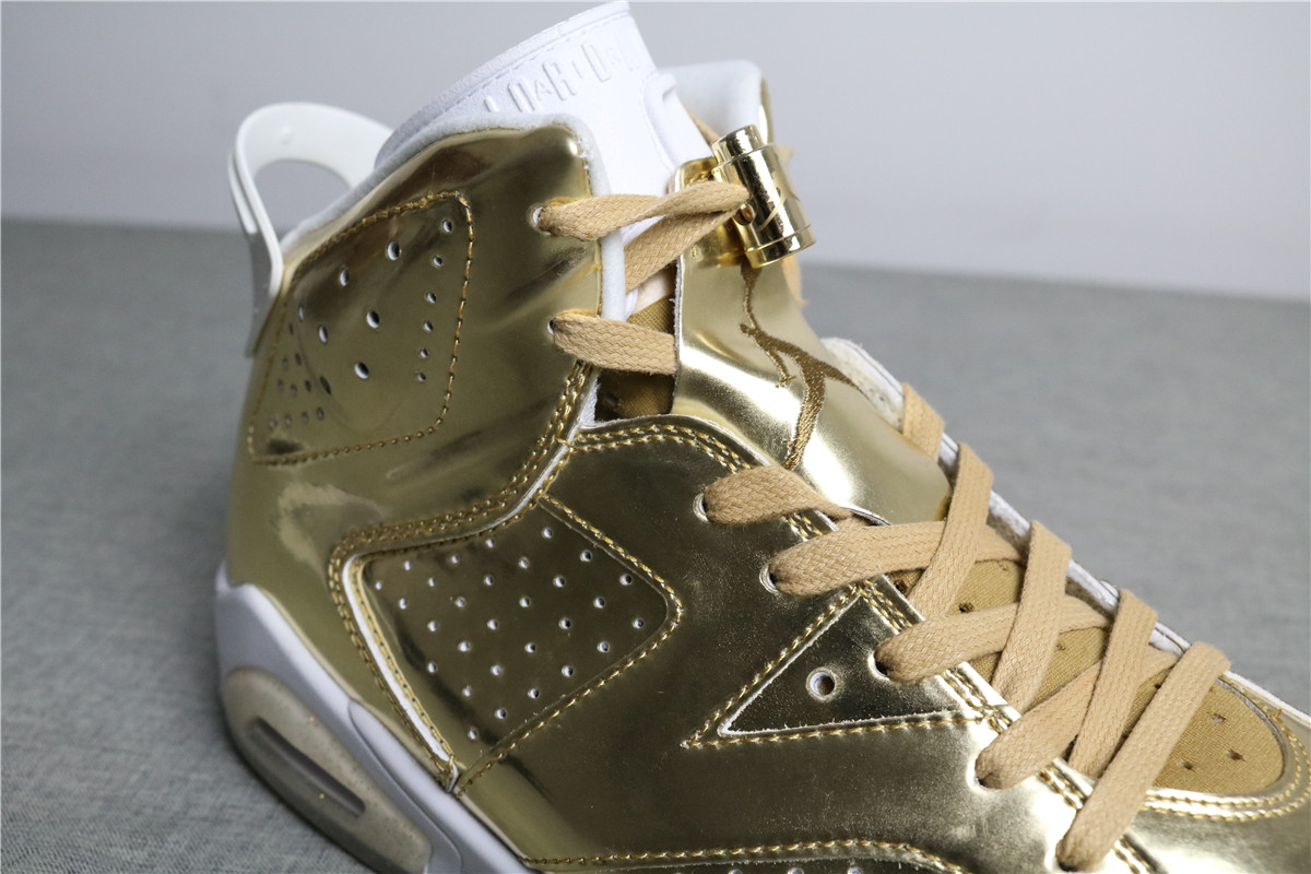Authentic Air Jordan 6 Pinnacle Metallic Glod Aj6