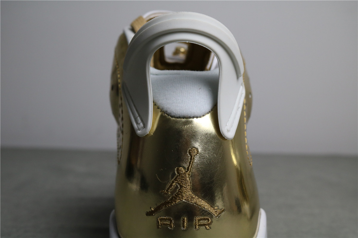 Authentic Air Jordan 6 Pinnacle Metallic Glod Aj6