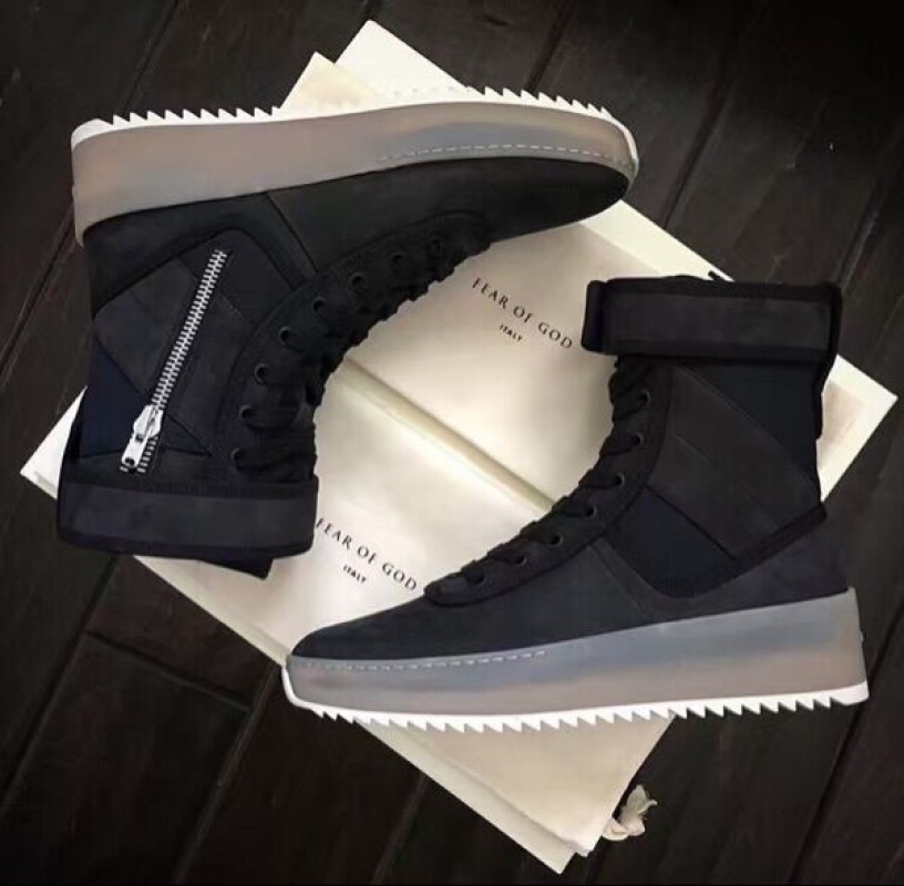 Authentic Exclusive Fear Of God Military Sneaker Boots Real Leather Fog