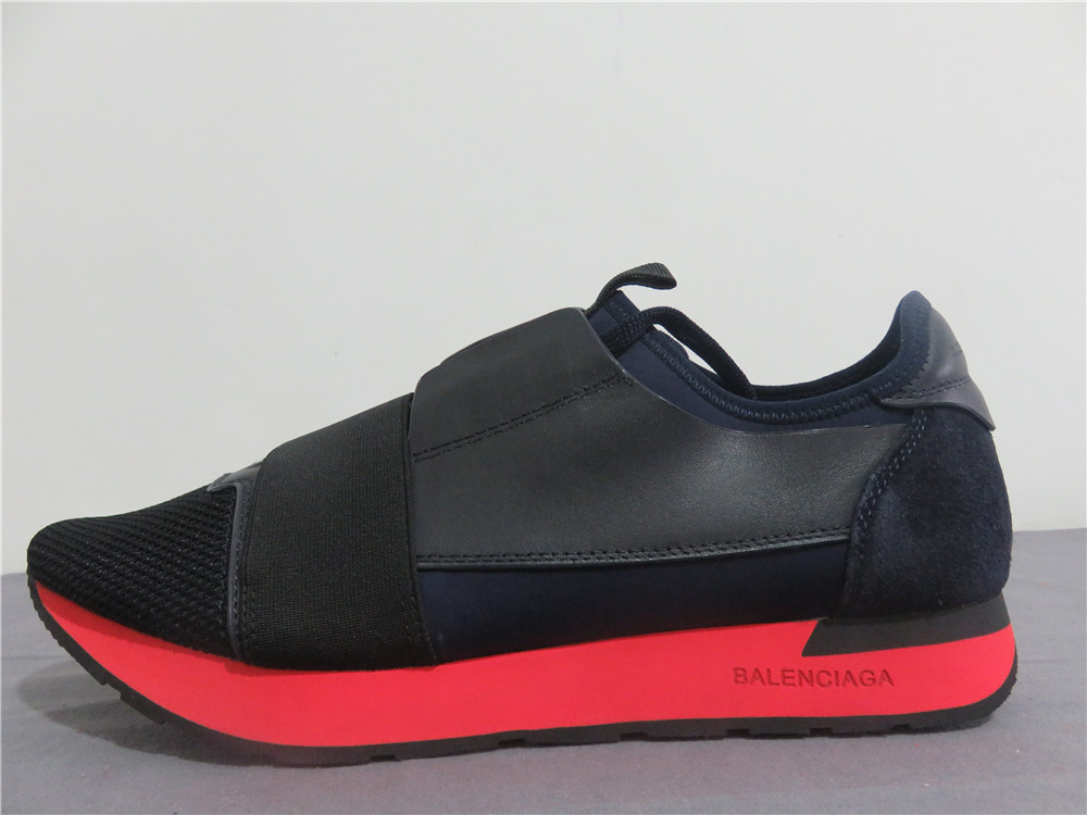 Super Perfect Balenciaga Red Sole Race Runner Sneaker Shoes Blue