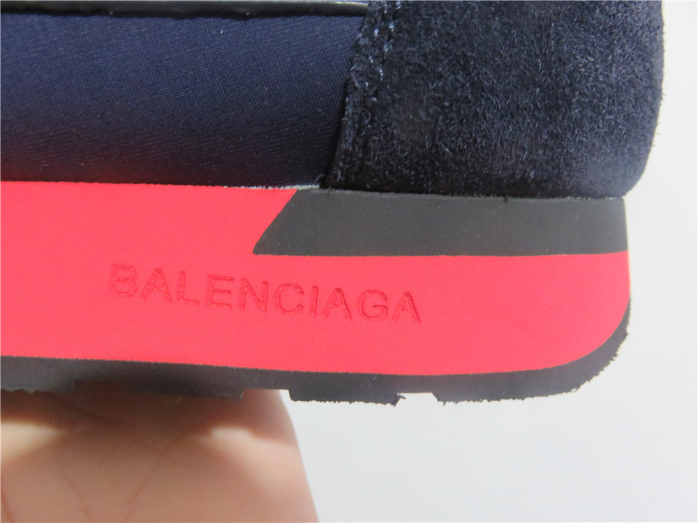 Super Perfect Balenciaga Red Sole Race Runner Sneaker Shoes Blue