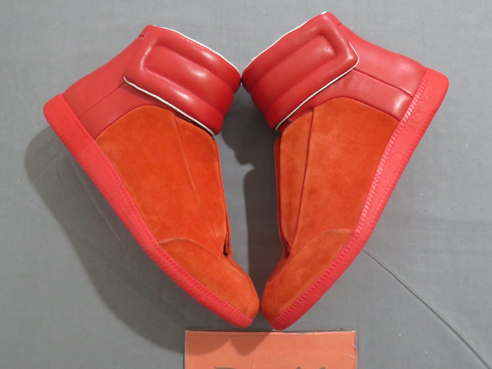 Super Max Perfect Maison Margiela Nubuck Leather Red 2018