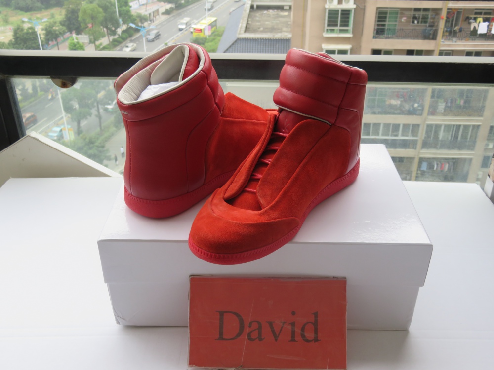 Super Max Perfect Maison Margiela Nubuck Leather Red 2018