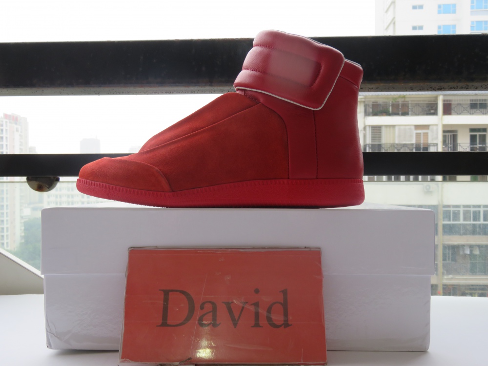Super Max Perfect Maison Margiela Nubuck Leather Red 2018