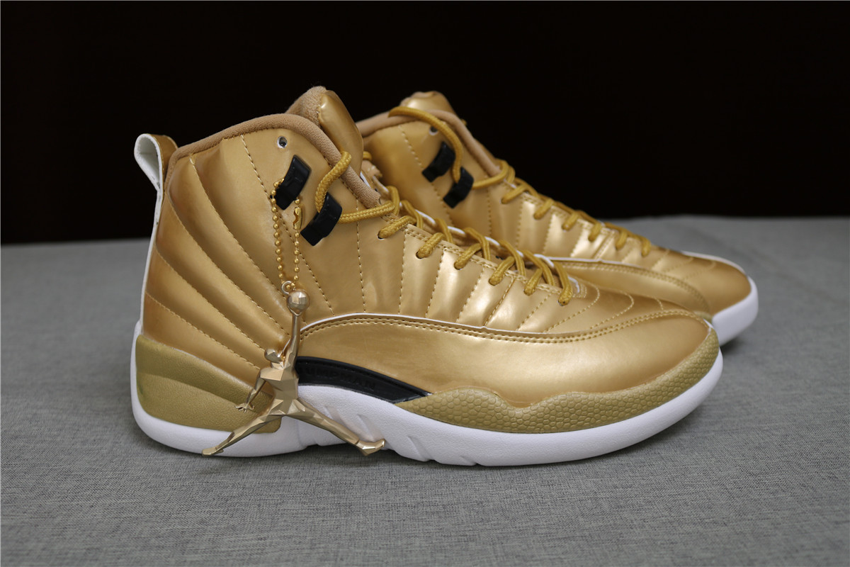 Authentic Air Jordan 12 Pinnacle Gold