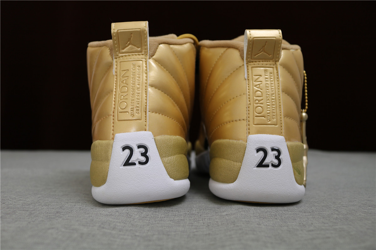 Authentic Air Jordan 12 Pinnacle Gold