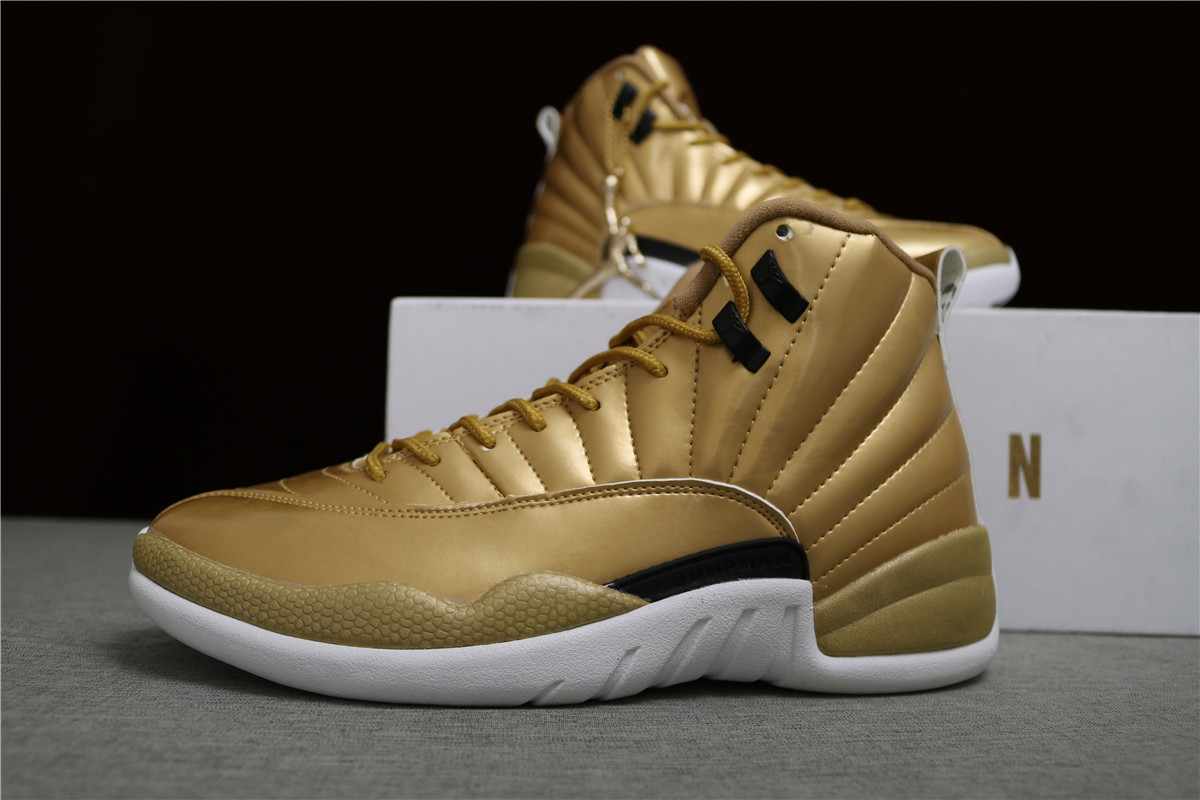 Authentic Air Jordan 12 Pinnacle Gold