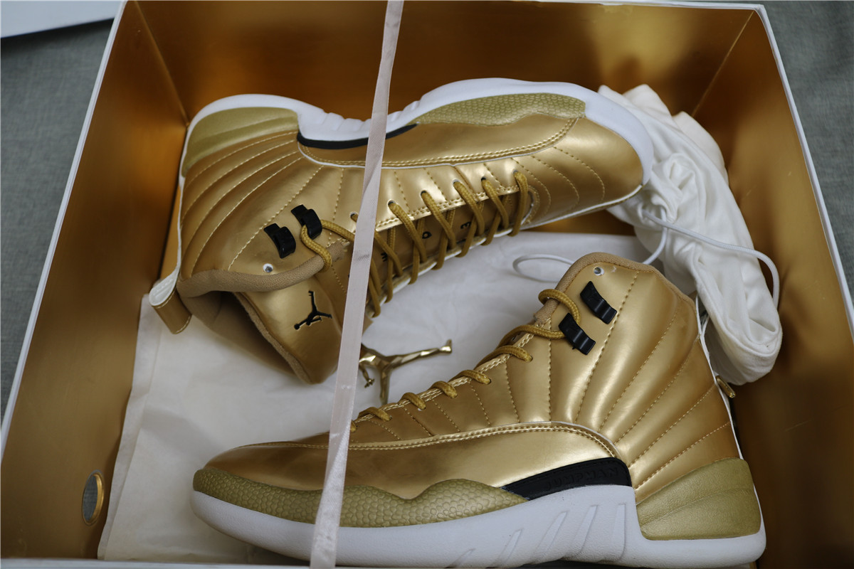 Authentic Air Jordan 12 Pinnacle Gold