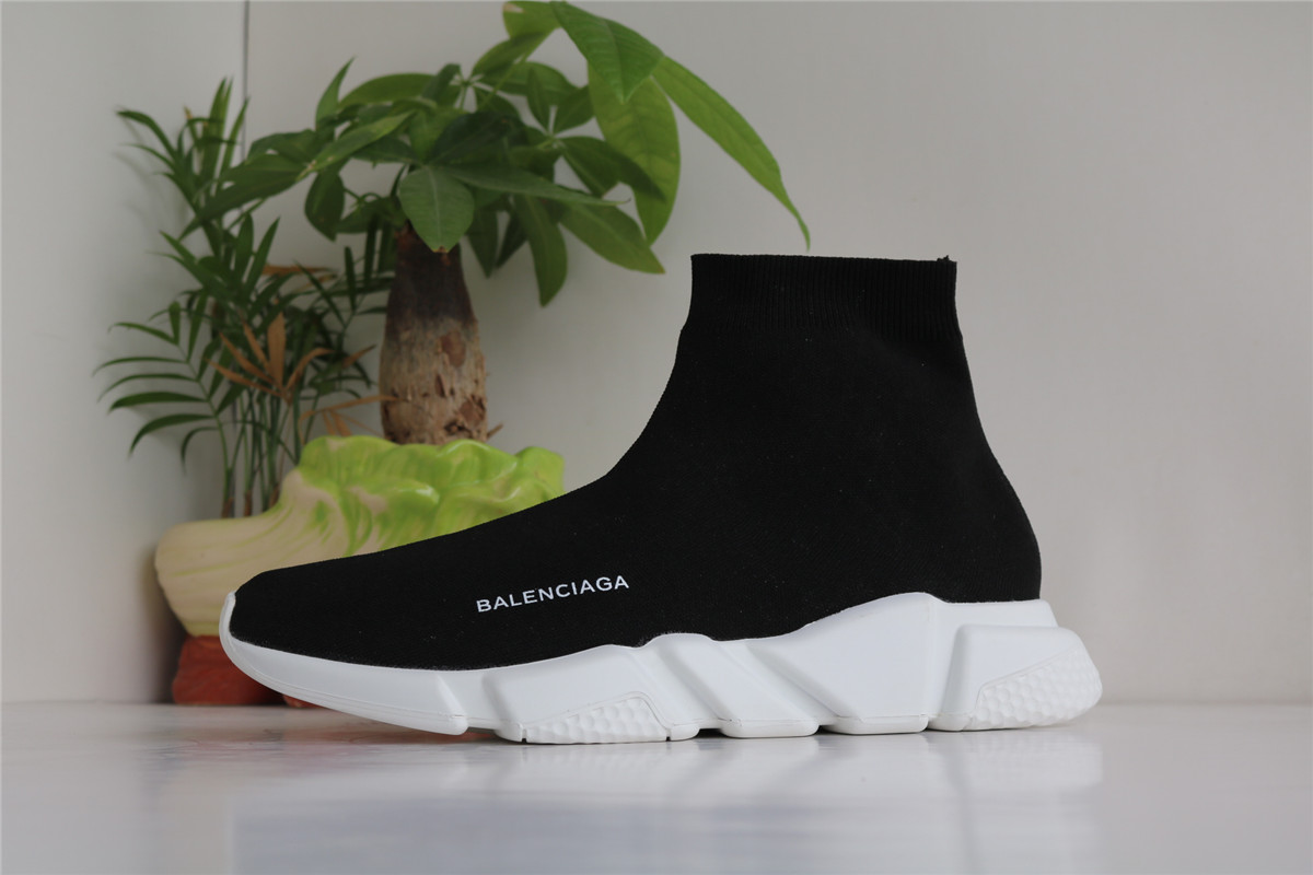 Authentic Balenciaga Speed Sock Black White