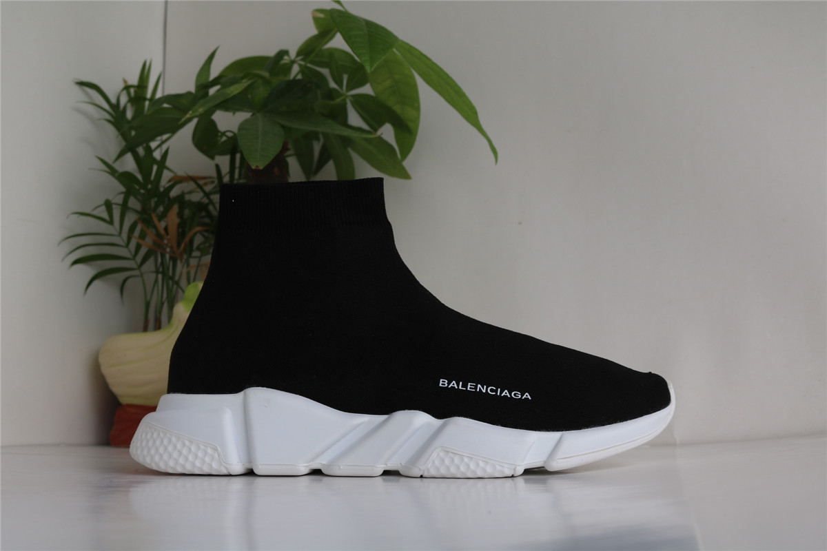 Authentic Balenciaga Speed Sock Black White