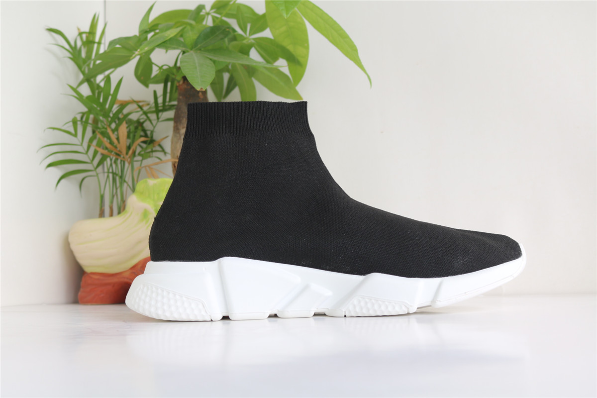 Authentic Balenciaga Speed Sock Black White