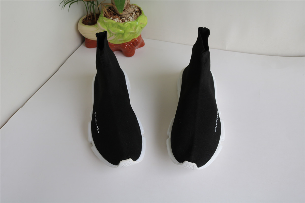 Authentic Balenciaga Speed Sock Black White