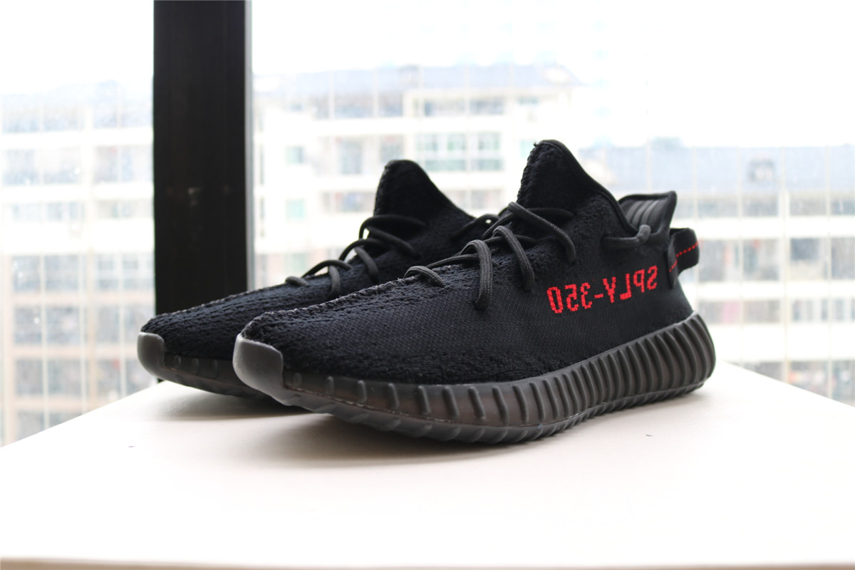 Factory Adidas Yeezy 350 V2 Boost Black Red Bred