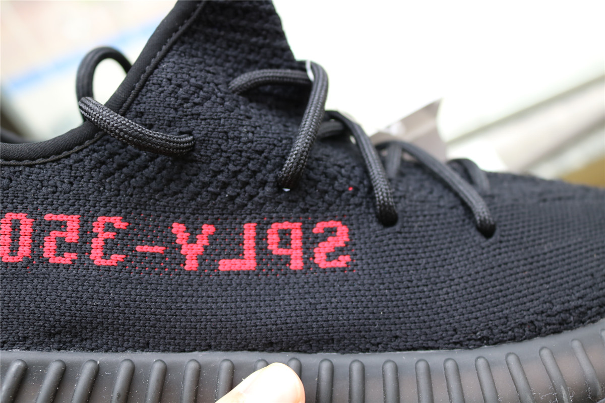 Factory Adidas Yeezy 350 V2 Boost Black Red Bred
