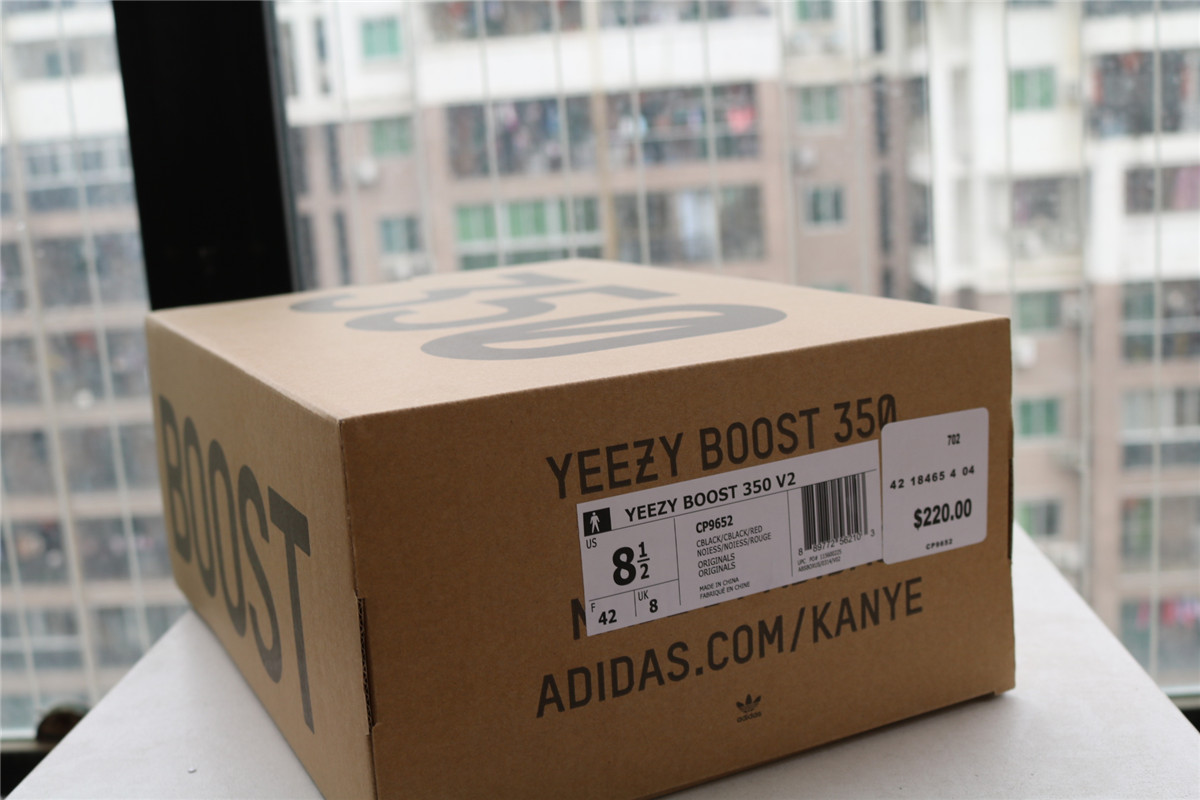Factory Adidas Yeezy 350 V2 Boost Black Red Bred