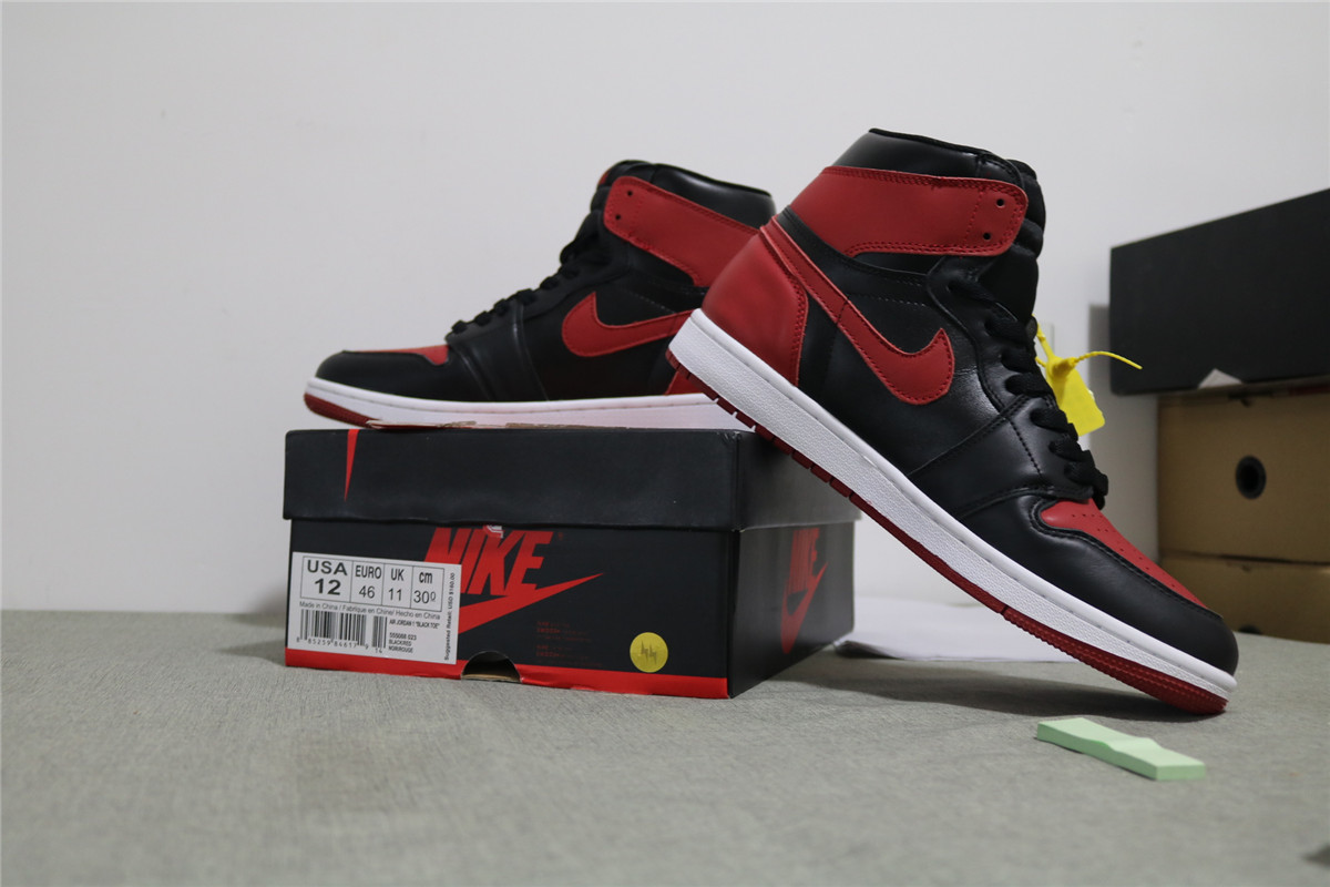 Authentic Fragment X Air Jordan 1 Bred