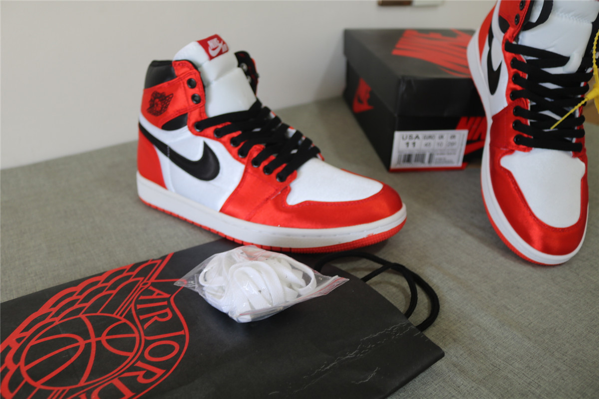 Authentic Air Jordan 1s Chicago Satin