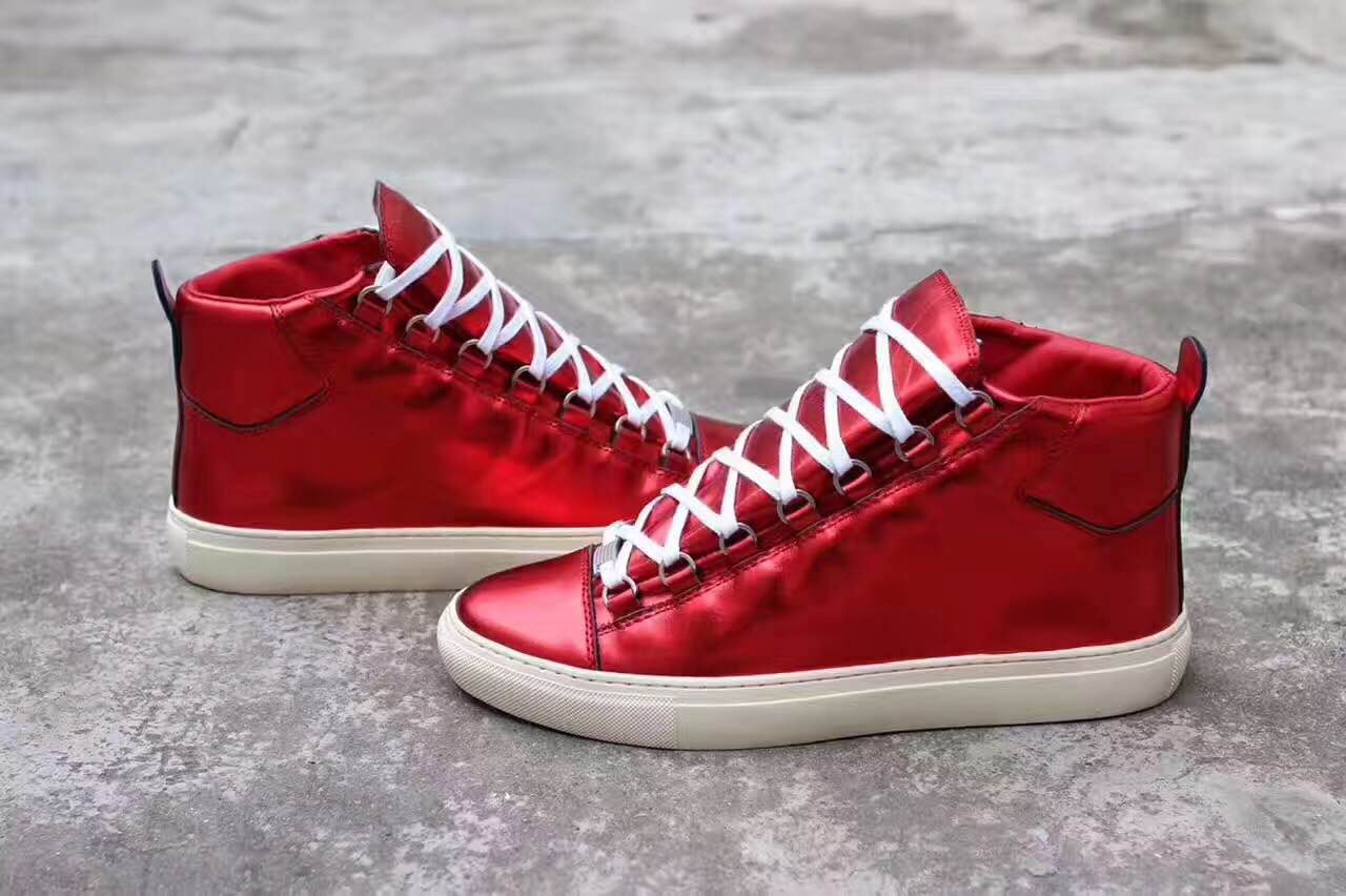 Super Perfect Balenciaga Arena New Red High Sneakers