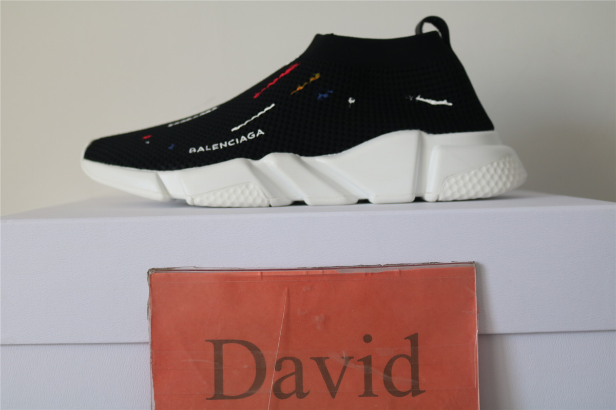 Balenciaga Pureblack Mesh Spray Runner Sneaker