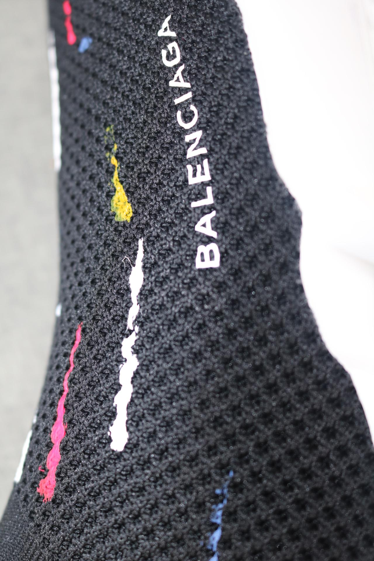 Balenciaga Pureblack Mesh Spray Runner Sneaker