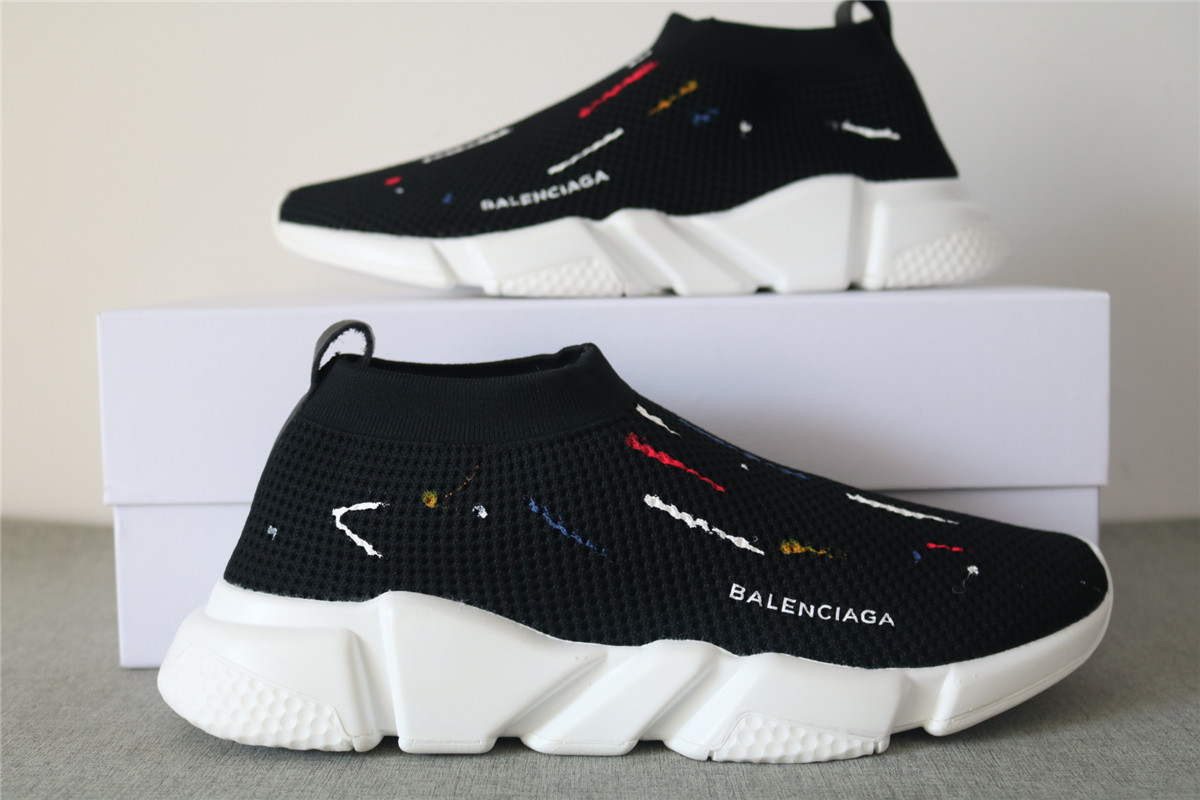 Balenciaga Pureblack Mesh Spray Runner Sneaker