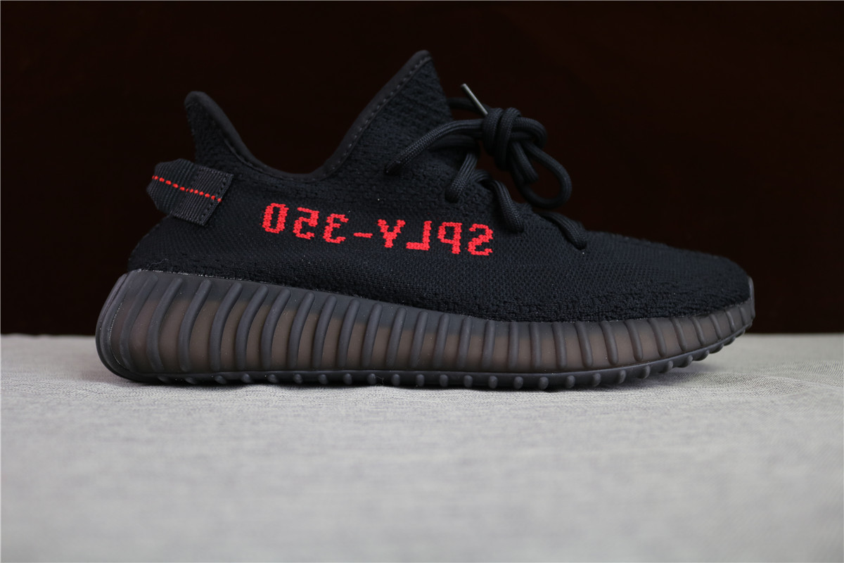 4th Adidas Yeezy 350 V2 Boost Black Red Bred